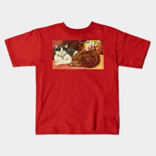 Lounging Cats Kids T-Shirt